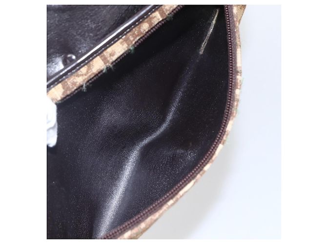 Borsa a Spalla in Tela Trotter Christian Dior Beige Oro Auth 157258 D'oro - vista 21