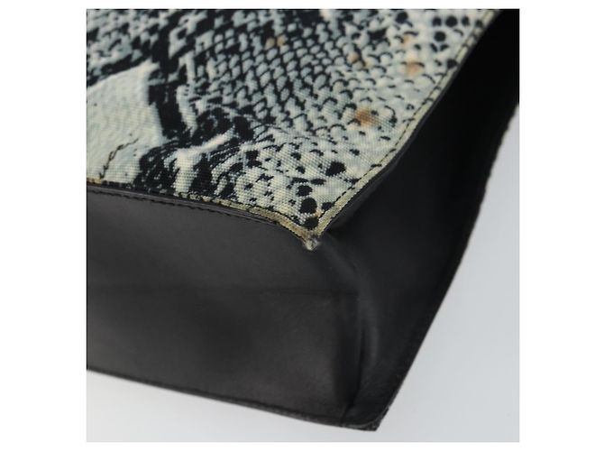 Borsa Tote GUCCI in tela e pelle nera Auth 156891 Nero - vista 10