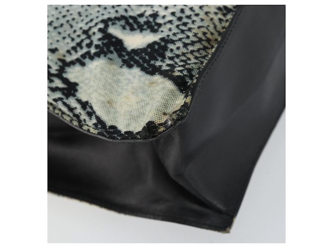 Borsa Tote GUCCI in tela e pelle nera Auth 156891 Nero - vista 11