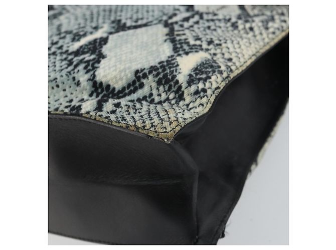 Borsa Tote GUCCI in tela e pelle nera Auth 156891 Nero - vista 12