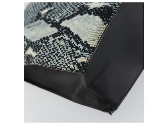 Borsa Tote GUCCI in tela e pelle nera Auth 156891 Nero - vista 13