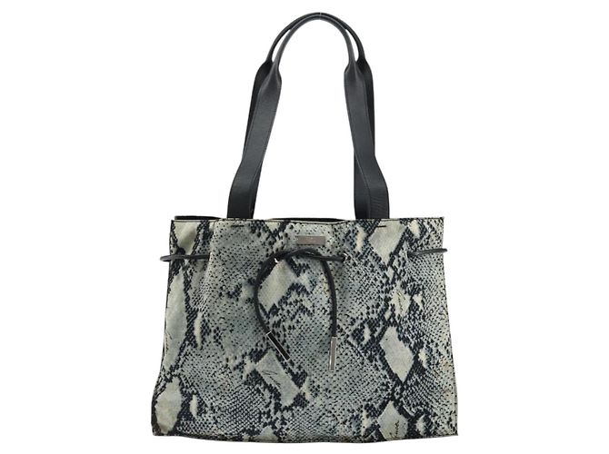 Borsa Tote GUCCI in tela e pelle nera Auth 156891 Nero - vista 2