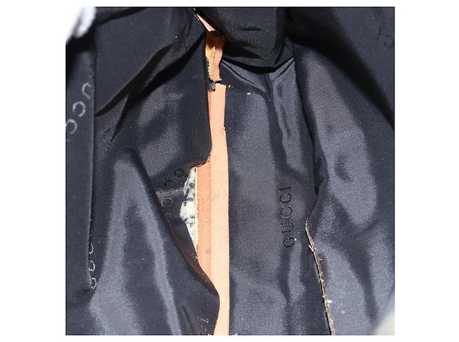 Borsa Tote GUCCI in tela e pelle nera Auth 156891 Nero - vista 20