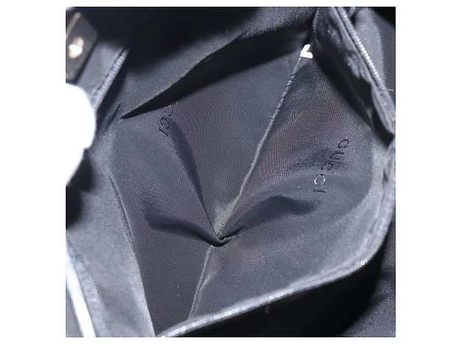 Borsa Tote GUCCI in tela e pelle nera Auth 156891 Nero - vista 22