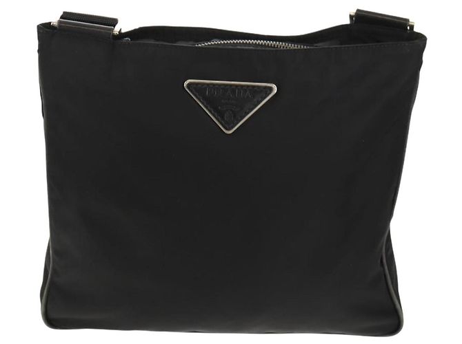 Borsa a Spalla PRADA Nylon Nero Argento Autentica 153653V - vista 13