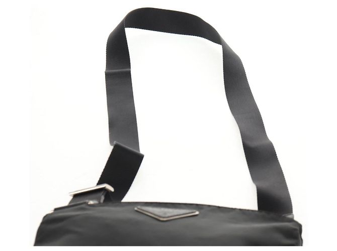Borsa a Spalla PRADA Nylon Nero Argento Autentica 153653V - vista 15