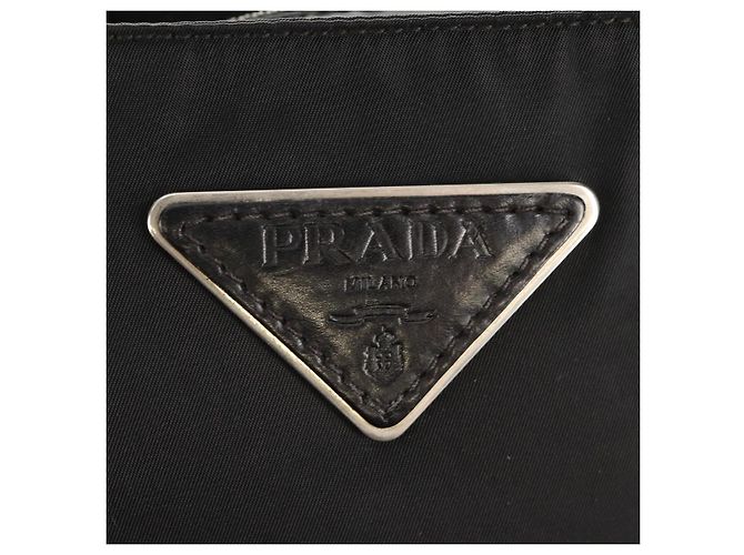 Borsa a Spalla PRADA Nylon Nero Argento Autentica 153653V - vista 20
