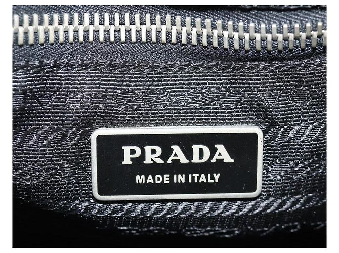 Borsa a Spalla PRADA Nylon Nero Argento Autentica 153653V - vista 22