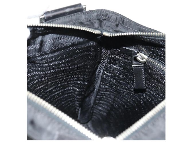 Borsa a Spalla PRADA Nylon Nero Argento Autentica 153653V - vista 24