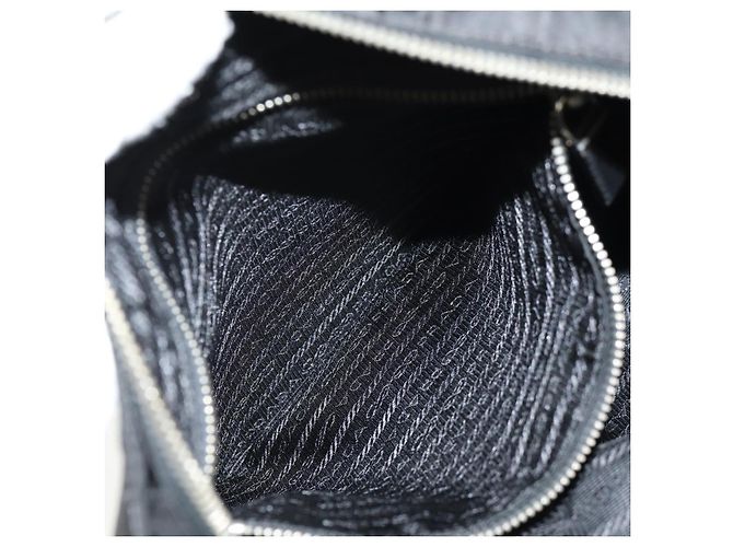 Borsa a Spalla PRADA Nylon Nero Argento Autentica 153653V - vista 26
