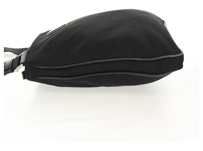 Borsa a Spalla PRADA Nylon Nero Argento Autentica 153653V - vista 3