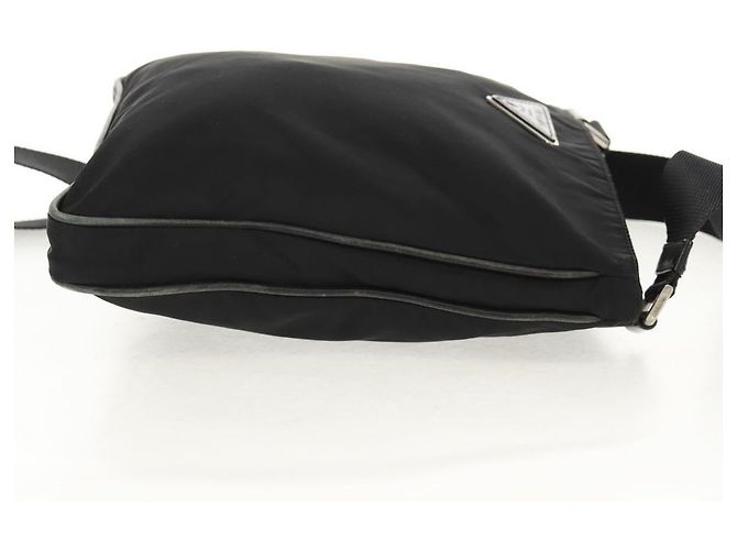 Borsa a Spalla PRADA Nylon Nero Argento Autentica 153653V - vista 4
