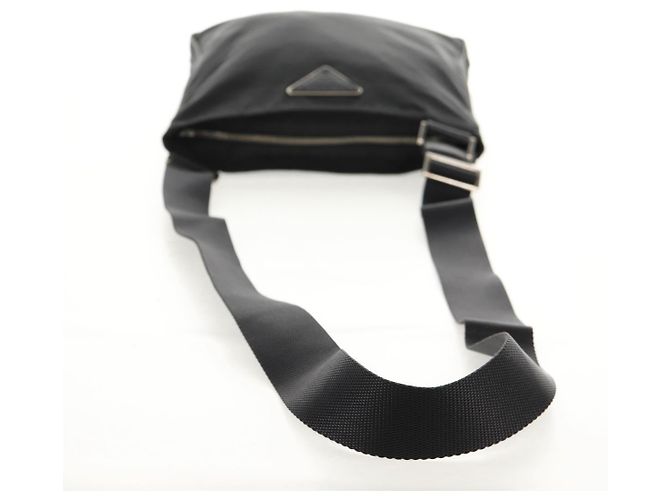 Borsa a Spalla PRADA Nylon Nero Argento Autentica 153653V - vista 7