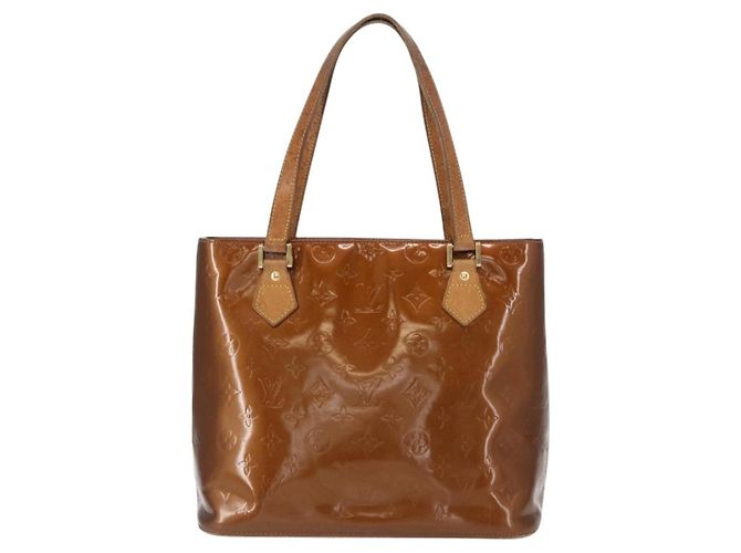 LOUIS VUITTON Borsa a Mano Houston Monogram Vernis Bronzo M91122 LV Auth BA8602 - vista 13