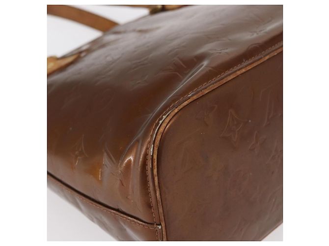 LOUIS VUITTON Borsa a Mano Houston Monogram Vernis Bronzo M91122 LV Auth BA8602 - vista 15