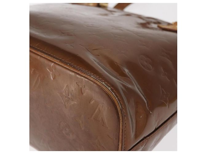 LOUIS VUITTON Borsa a Mano Houston Monogram Vernis Bronzo M91122 LV Auth BA8602 - vista 16