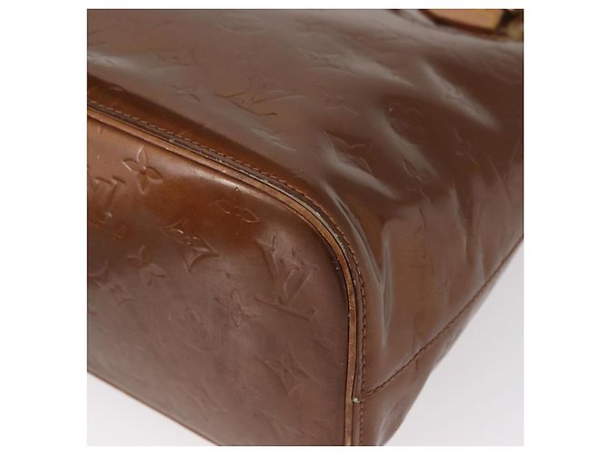 LOUIS VUITTON Borsa a Mano Houston Monogram Vernis Bronzo M91122 LV Auth BA8602 - vista 18