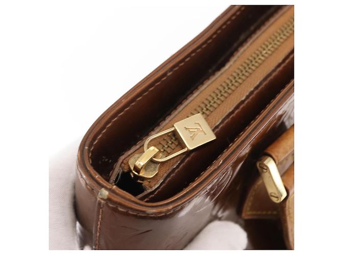 LOUIS VUITTON Borsa a Mano Houston Monogram Vernis Bronzo M91122 LV Auth BA8602 - vista 19