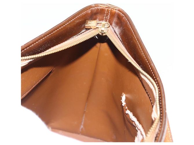 LOUIS VUITTON Borsa a Mano Houston Monogram Vernis Bronzo M91122 LV Auth BA8602 - vista 20