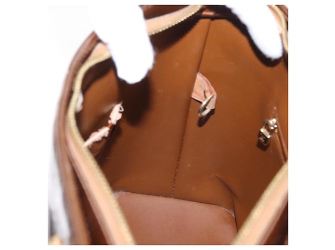LOUIS VUITTON Borsa a Mano Houston Monogram Vernis Bronzo M91122 LV Auth BA8602 - vista 21