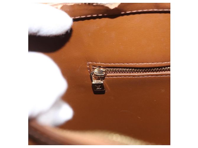 LOUIS VUITTON Borsa a Mano Houston Monogram Vernis Bronzo M91122 LV Auth BA8602 - vista 22