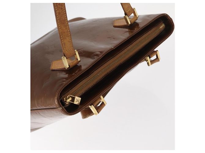 LOUIS VUITTON Borsa a Mano Houston Monogram Vernis Bronzo M91122 LV Auth BA8602 - vista 6