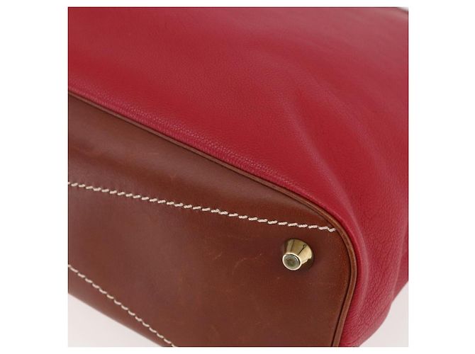 Chloé Borsa Tote in Pelle Rossa e Oro Autentica 156874 Rosso D'oro - vista 12
