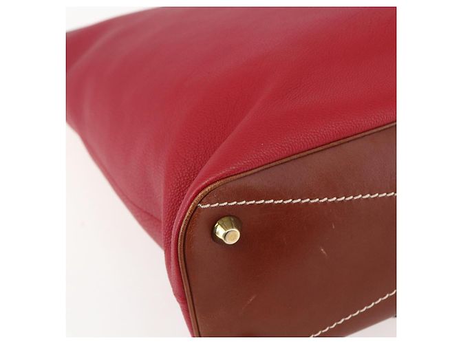 Chloé Borsa Tote in Pelle Rossa e Oro Autentica 156874 Rosso D'oro - vista 13