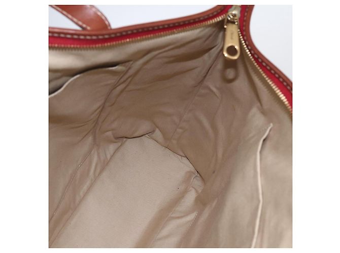 Chloé Borsa Tote in Pelle Rossa e Oro Autentica 156874 Rosso D'oro - vista 17