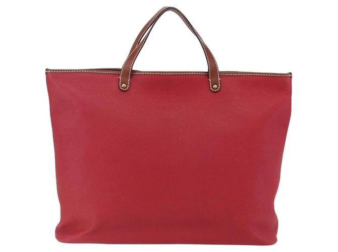 Chloé Borsa Tote in Pelle Rossa e Oro Autentica 156874 Rosso D'oro - vista 3