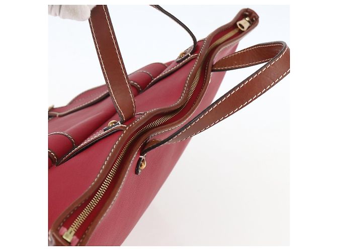 Chloé Borsa Tote in Pelle Rossa e Oro Autentica 156874 Rosso D'oro - vista 6
