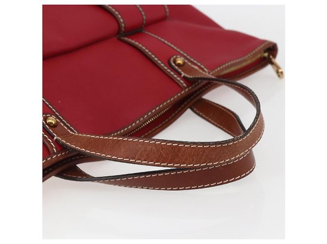 Chloé Borsa Tote in Pelle Rossa e Oro Autentica 156874 Rosso D'oro - vista 7