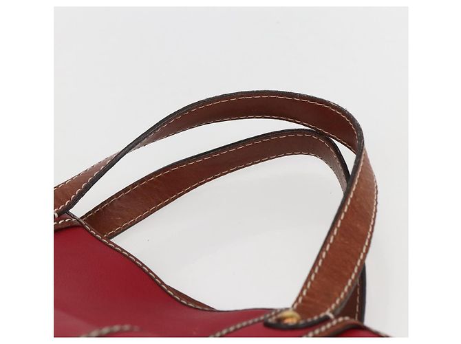 Chloé Borsa Tote in Pelle Rossa e Oro Autentica 156874 Rosso D'oro - vista 8