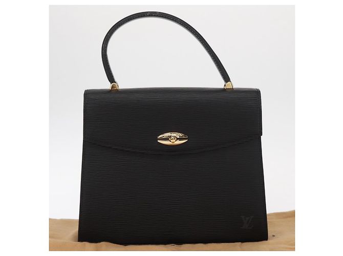 LOUIS VUITTON Bolso de Mano Epi Malesherbes Negro M52372 LV Auth 155684 - vista 12