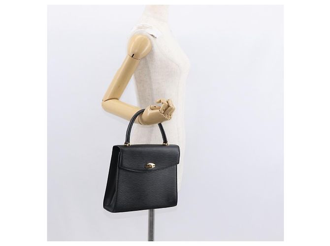 LOUIS VUITTON Bolso de Mano Epi Malesherbes Negro M52372 LV Auth 155684 - vista 24