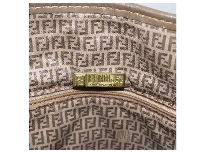FENDI Zucchino Canvas Tote Bag PVC Beige Auth 156176 - Ansicht 10