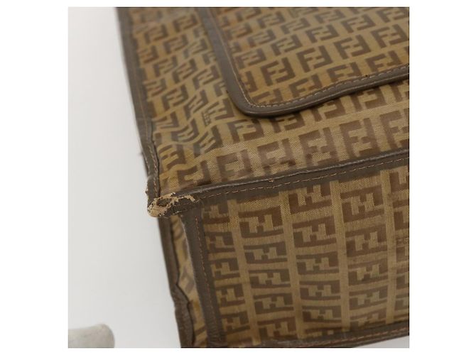 FENDI Zucchino Canvas Tote Bag PVC Beige Auth 156176 - Ansicht 14