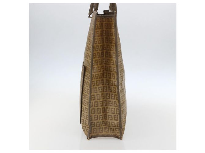 FENDI Zucchino Canvas Tote Bag PVC Beige Auth 156176 - Ansicht 4