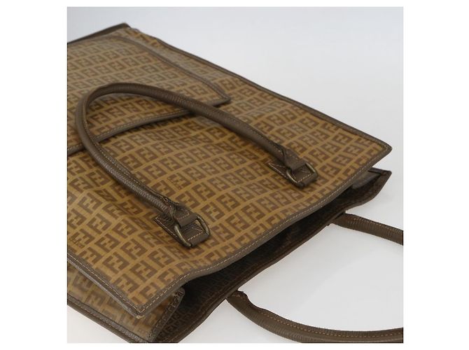 FENDI Zucchino Canvas Tote Bag PVC Beige Auth 156176 - Ansicht 6