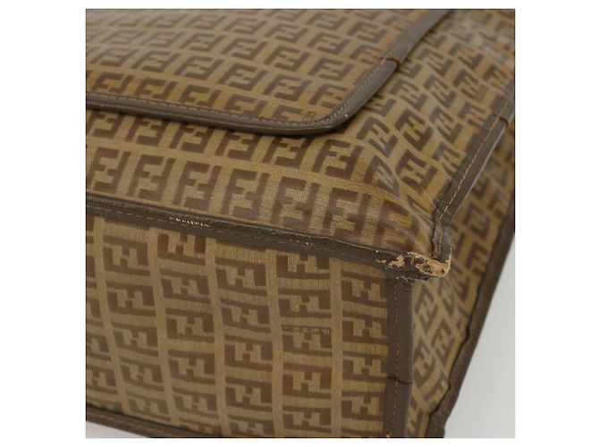 FENDI Zucchino Canvas Tote Bag PVC Beige Auth 156176 - Ansicht 9