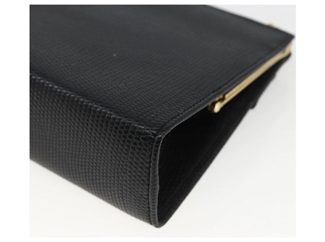 Borsa a Spalla Vala in Pelle Nera e Oro di Salvatore Ferragamo Auth 157062 Nero D'oro - vista 12