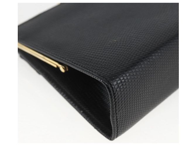 Borsa a Spalla Vala in Pelle Nera e Oro di Salvatore Ferragamo Auth 157062 Nero D'oro - vista 13
