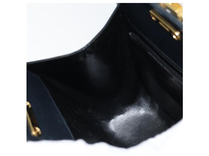 Borsa a Spalla Gancini in Pelle Salvatore Ferragamo Blu Navy Oro Auth 157634 D'oro - vista 18