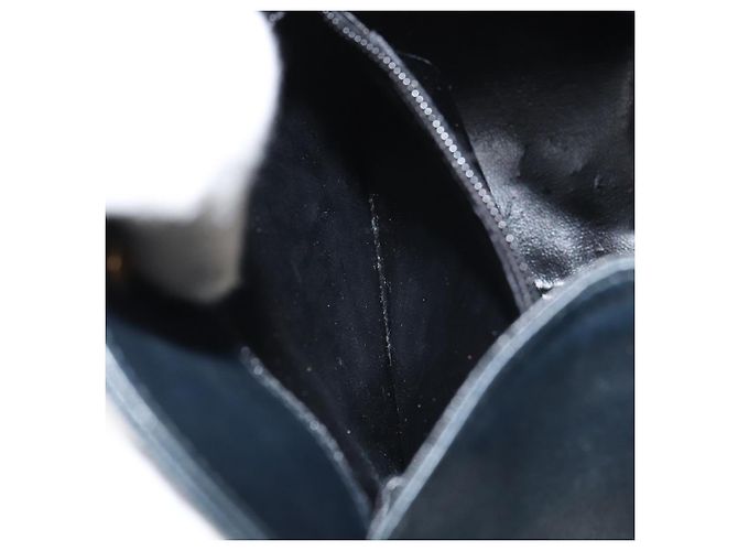 Borsa a Spalla Gancini in Pelle Salvatore Ferragamo Blu Navy Oro Auth 157634 D'oro - vista 19