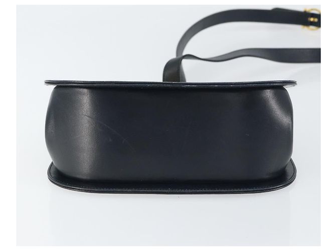 Borsa a Spalla Gancini in Pelle Salvatore Ferragamo Blu Navy Oro Auth 157634 D'oro - vista 9