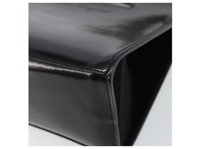 Borsa a Mano Salvatore Ferragamo Smalto Nero Oro Auth 143675 D'oro - vista 10