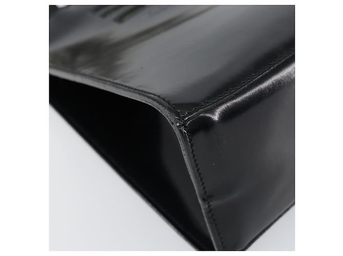 Borsa a Mano Salvatore Ferragamo Smalto Nero Oro Auth 143675 D'oro - vista 11
