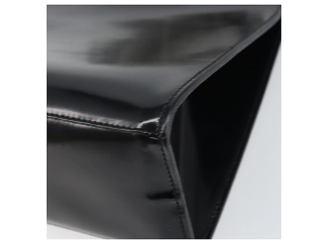 Borsa a Mano Salvatore Ferragamo Smalto Nero Oro Auth 143675 D'oro - vista 12