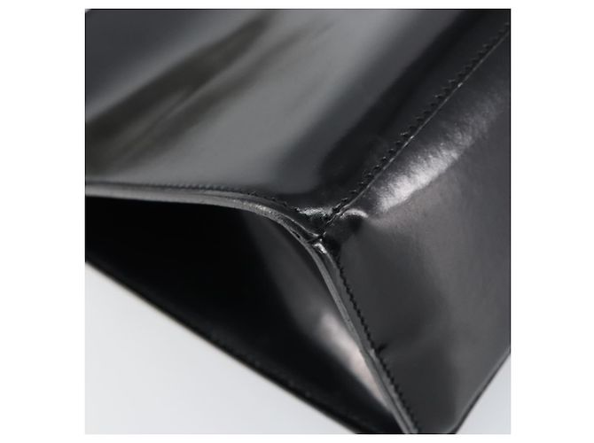 Borsa a Mano Salvatore Ferragamo Smalto Nero Oro Auth 143675 D'oro - vista 13