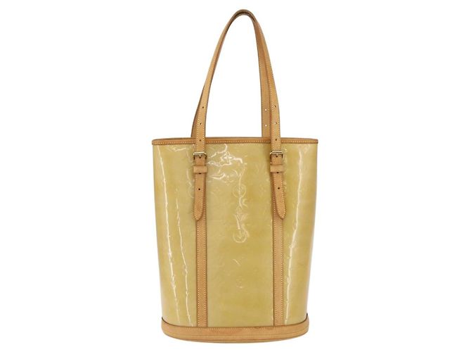 LOUIS VUITTON Borsa a Spalla Bucket GM Monogram Vernis Beige LV Auth fm4967 - vista 13